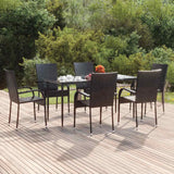 vidaXL 3-Piece Garden Dining Set Black