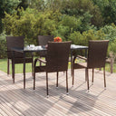 vidaXL 3-Piece Garden Dining Set Black