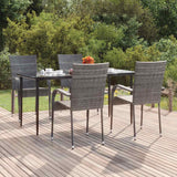 vidaXL 3-Piece Garden Dining Set Black