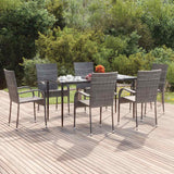 vidaXL 3-Piece Garden Dining Set Black