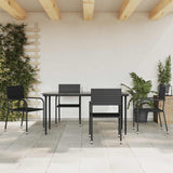 vidaXL 3-delige Tuinset zwart