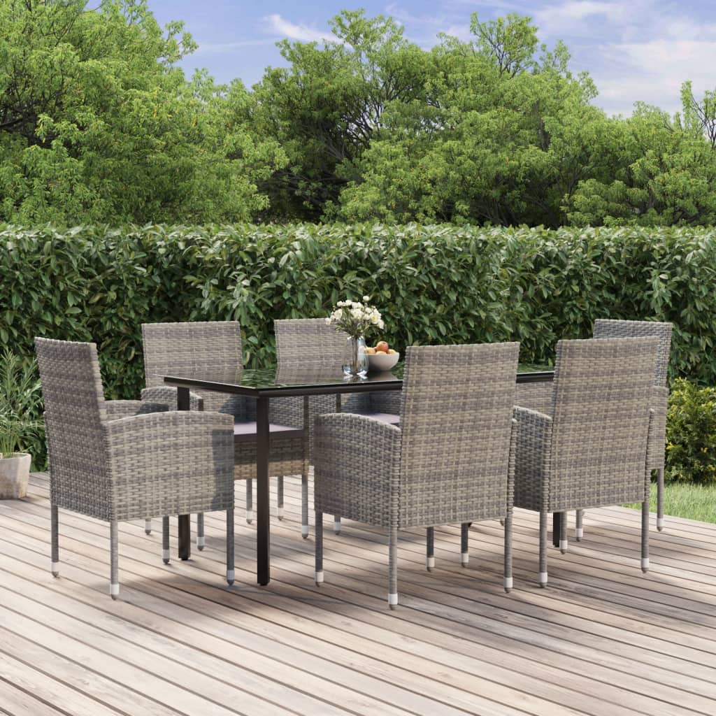 vidaXL 3-delige Tuinset zwart