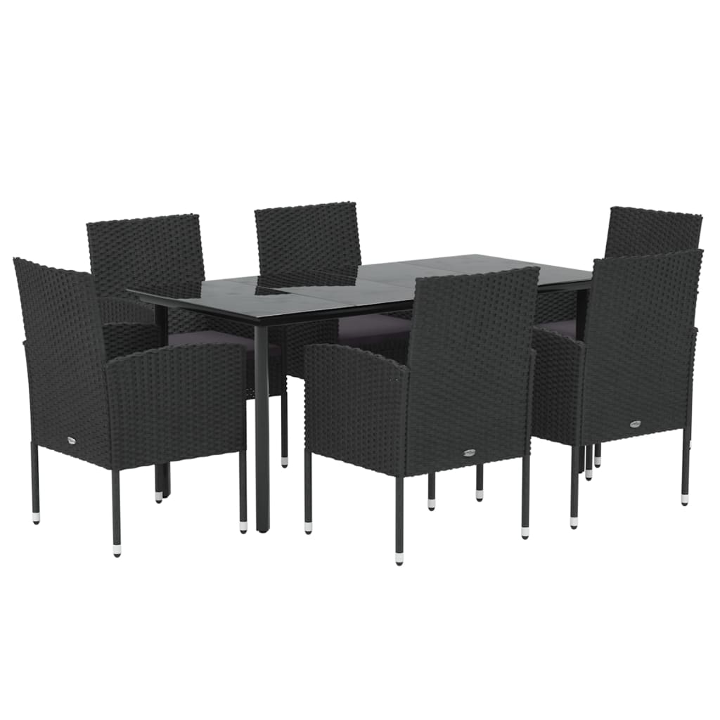 vidaXL 3-delige Tuinset zwart
