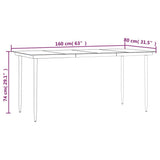vidaXL 3-delige Tuinset zwart