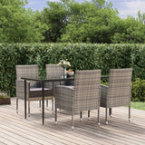vidaXL 3-delige Tuinset zwart