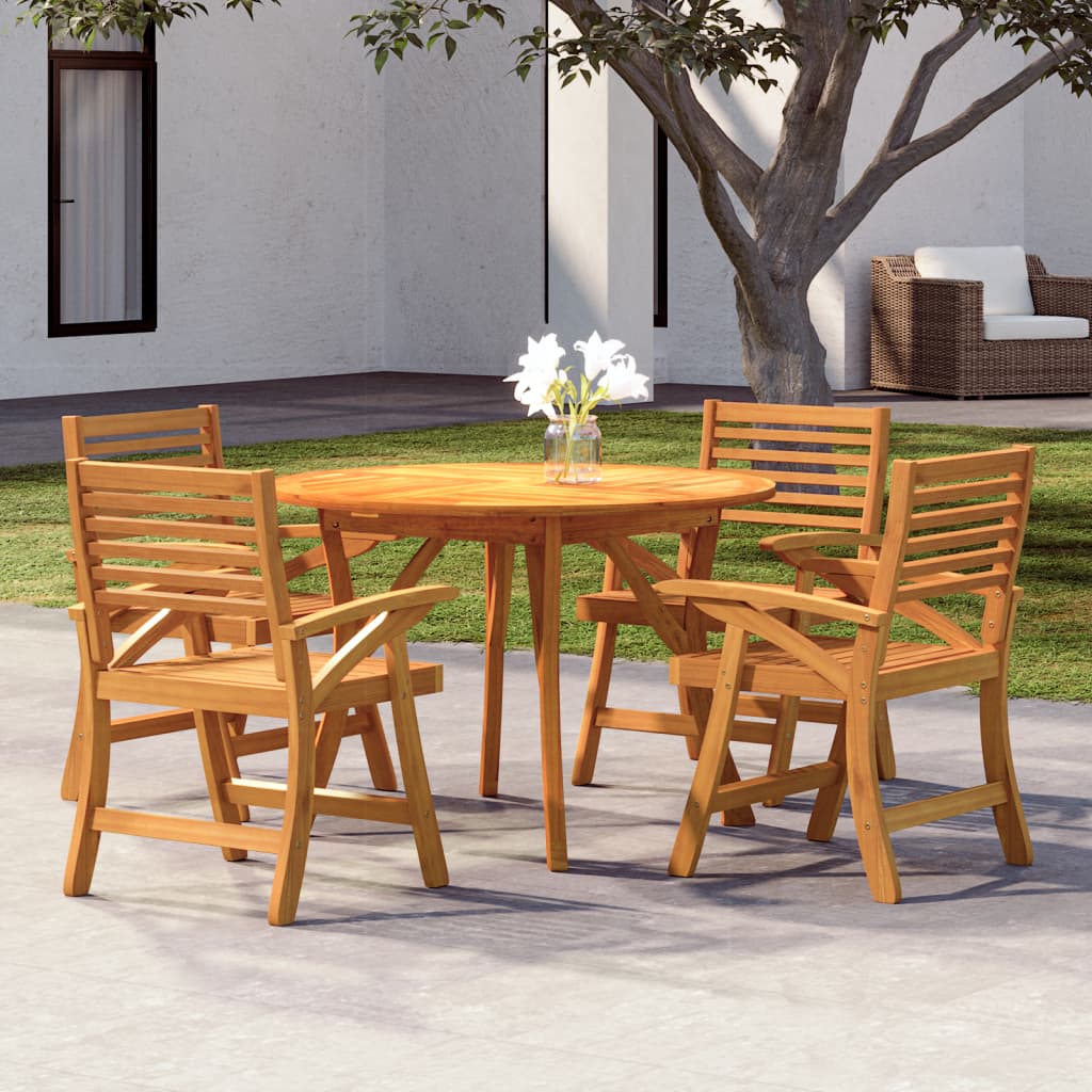vidaXL 5-piece Dining Set Solid Acacia Wood