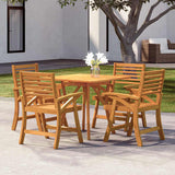 vidaXL 5-piece Dining Set Solid Acacia Wood