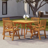vidaXL 5-piece Dining Set Solid Acacia Wood