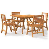vidaXL 5-piece Dining Set Solid Acacia Wood