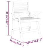 vidaXL 5-piece Dining Set Solid Acacia Wood