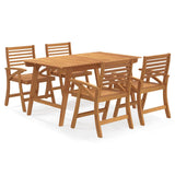 vidaXL 5-piece Dining Set Solid Acacia Wood