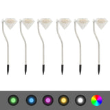 vidaXL Tuinlamp 6 st solar LED 9x7,8x29,5 cm