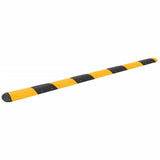vidaXL Speed Bump 129x32.5x4 cm Rubber Yellow and Black