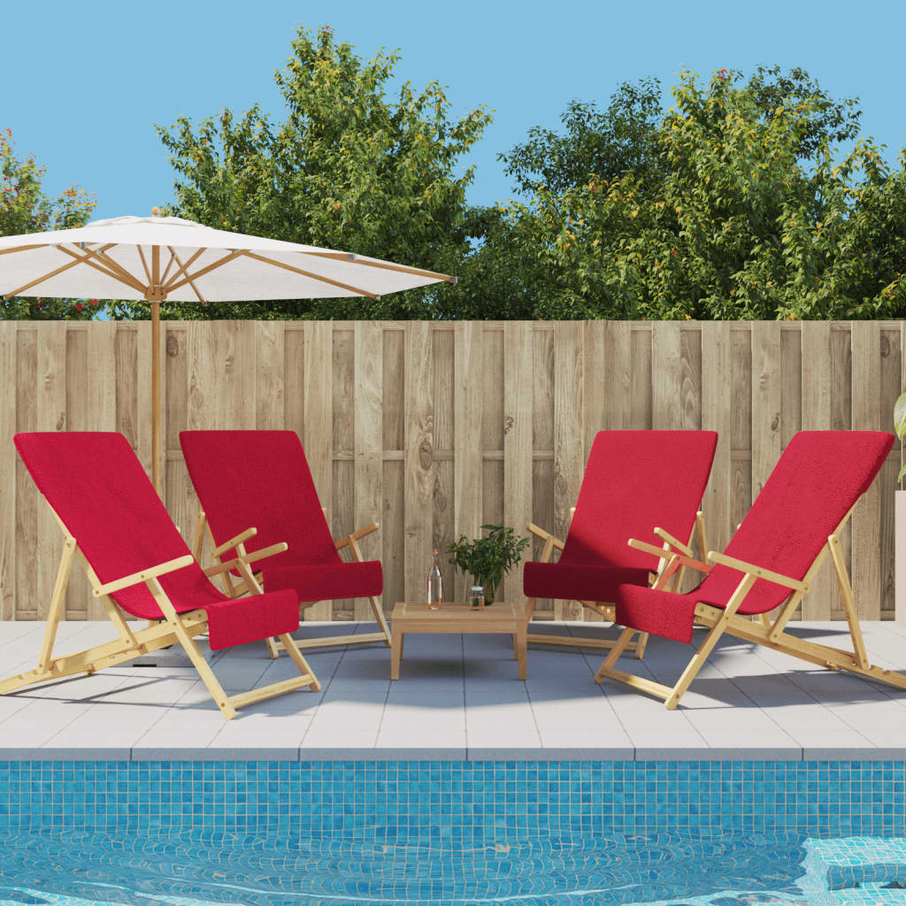 vidaXL Strandhanddoeken 4 st 400 g/m² 60x135 cm stof wit