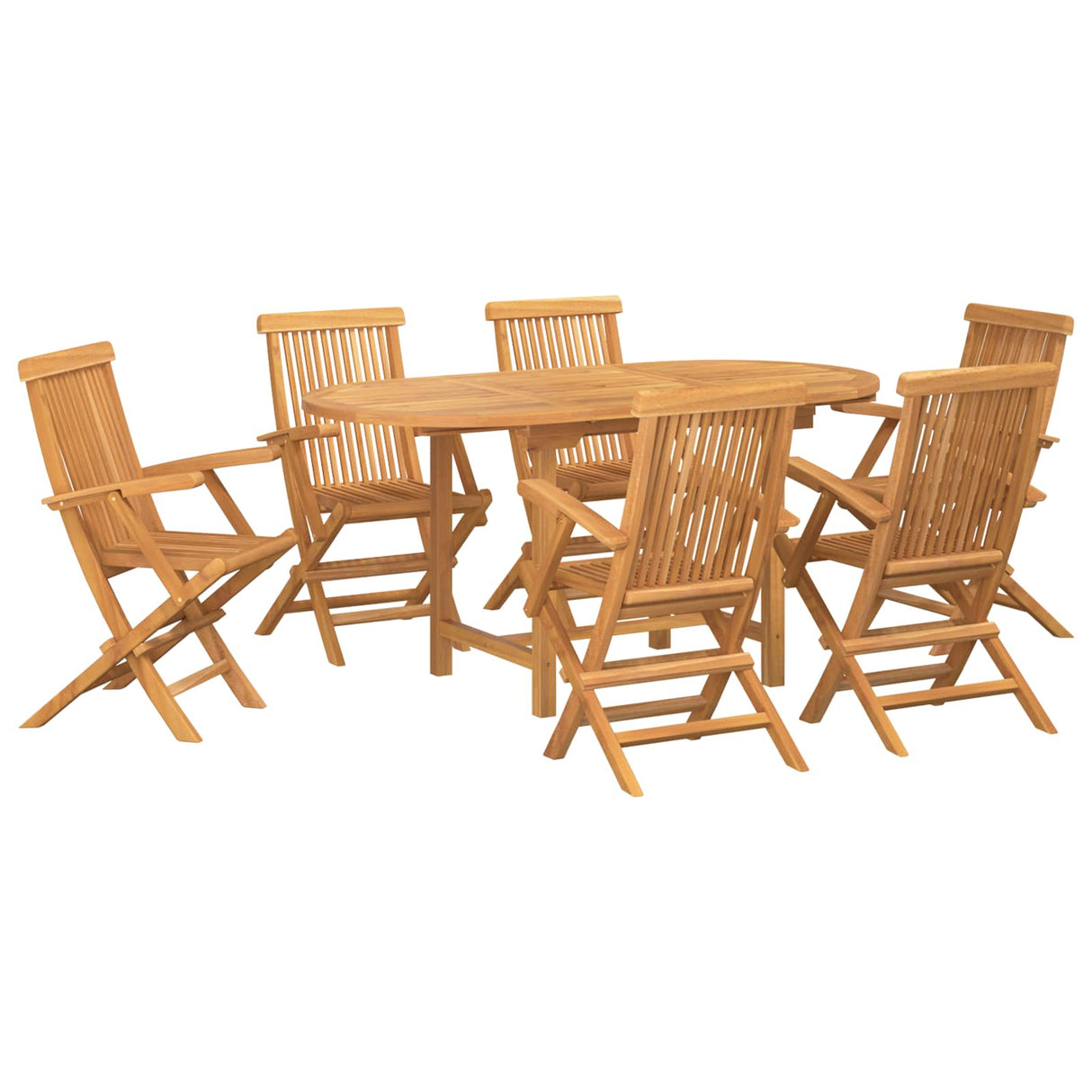 vidaXL Tuin Eettafel Set 5 pcs Bruin Massief Teakhout