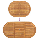vidaXL Tuin Eettafel Set 5 pcs Bruin Massief Teakhout