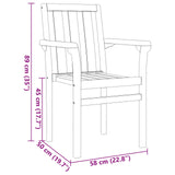 vidaXL Tuin Eettafel Set 5 pcs Bruin Massief Teakhout