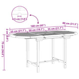 vidaXL Tuin Eettafel Set 5 pcs Bruin Massief Teakhout