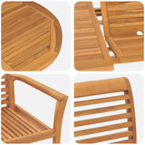 vidaXL Tuin Eettafel Set 5 pcs Bruin Massief Teakhout