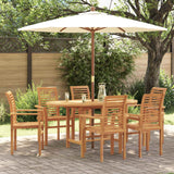 vidaXL Tuin Eettafel Set 5 pcs Bruin Massief Teakhout