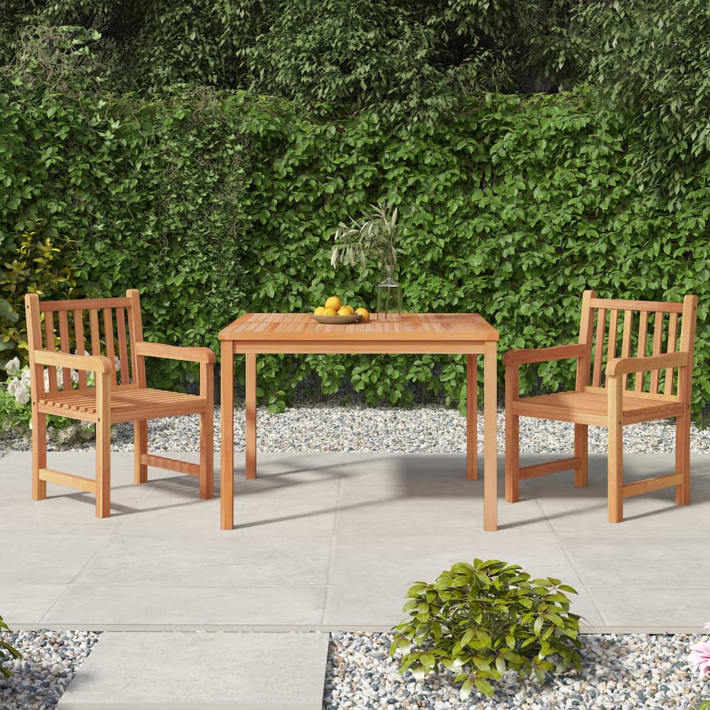 vidaXL 3-piece Garden Dining Set 80x80 cm Solid Teak Wood
