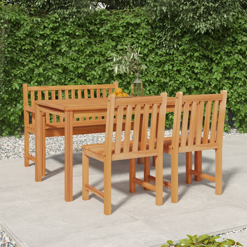 vidaXL 5-piece Garden Dining Set 140x80 cm Solid Teak Wood