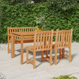 vidaXL 5-piece Garden Dining Set 140x80 cm Solid Teak Wood