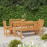 vidaXL 5-piece Garden Dining Set 140x80 cm Solid Teak Wood