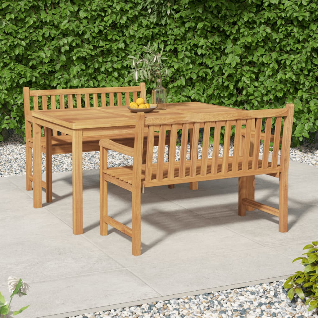 vidaXL 5-piece Garden Dining Set 150x90 cm Solid Teak Wood