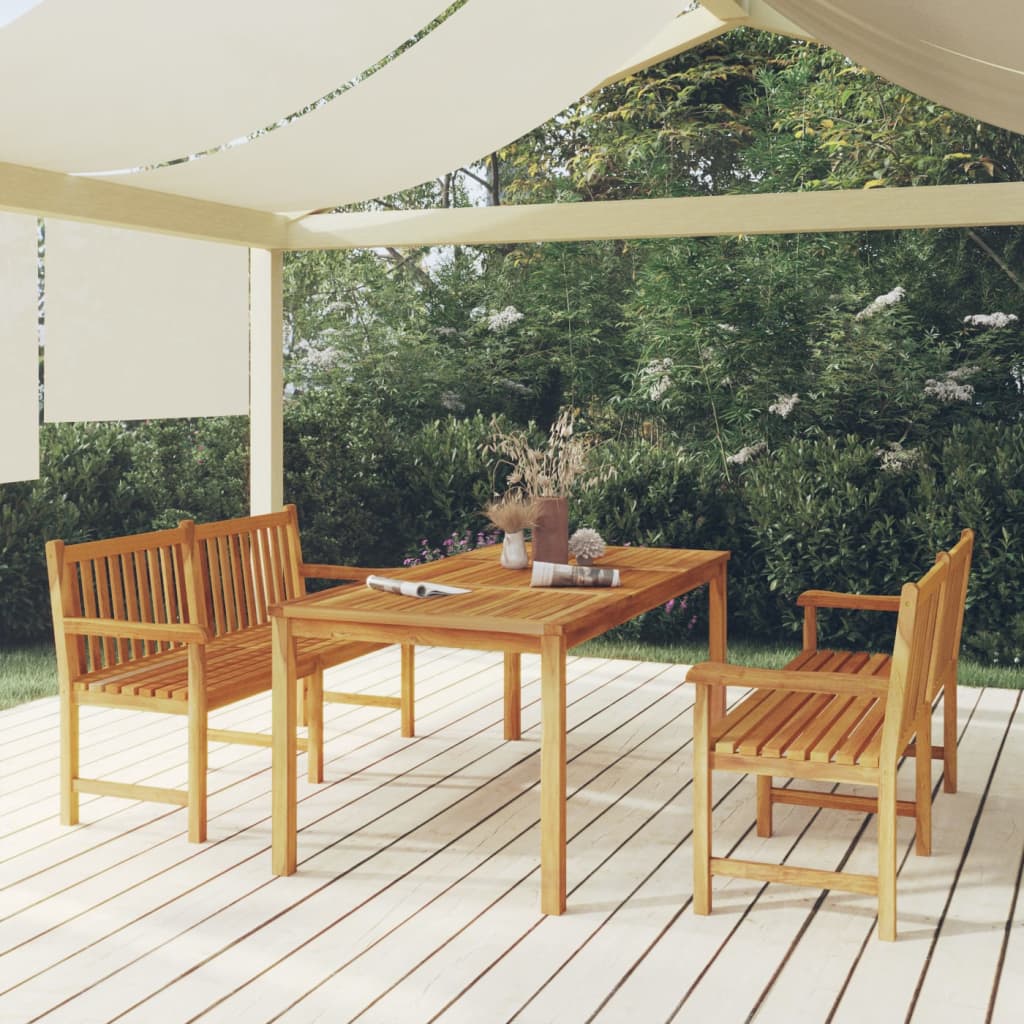vidaXL 7-piece Garden Dining Set 180x90 cm Solid Teak Wood