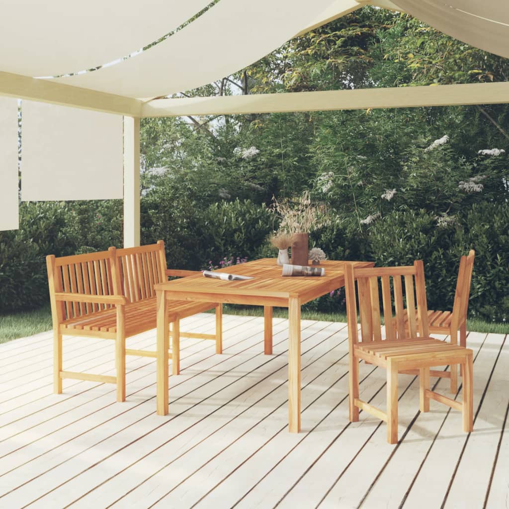 vidaXL 7-piece Garden Dining Set 180x90 cm Solid Teak Wood