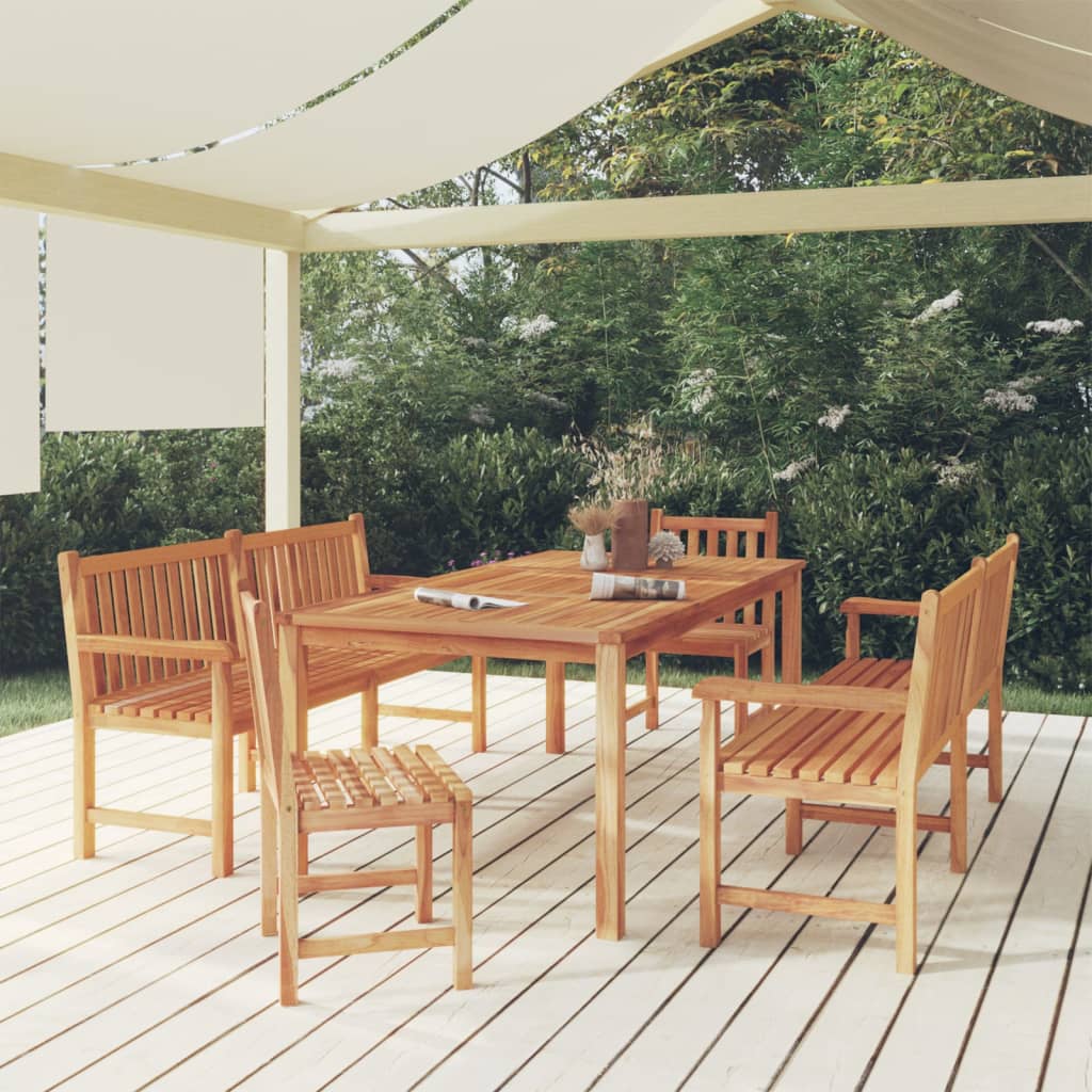 vidaXL 7-piece Garden Dining Set 200x100 cm Solid Teak Wood