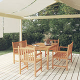 vidaXL 5-piece Garden Dining Set 150x90 cm Solid Teak Wood