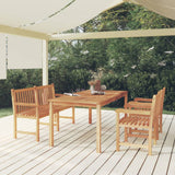 vidaXL 5-piece Garden Dining Set 180x90 cm Solid Teak Wood