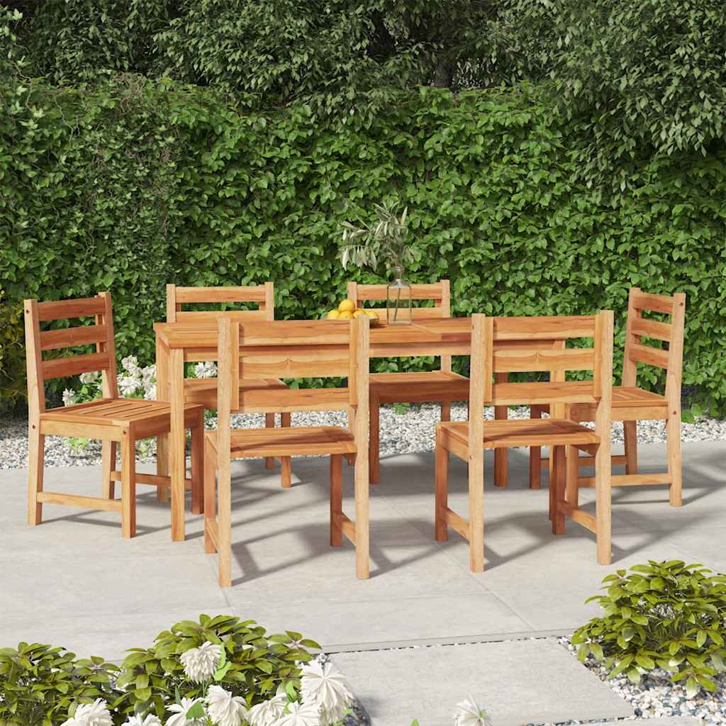 vidaXL 5-delige Tuinset massief teakhout