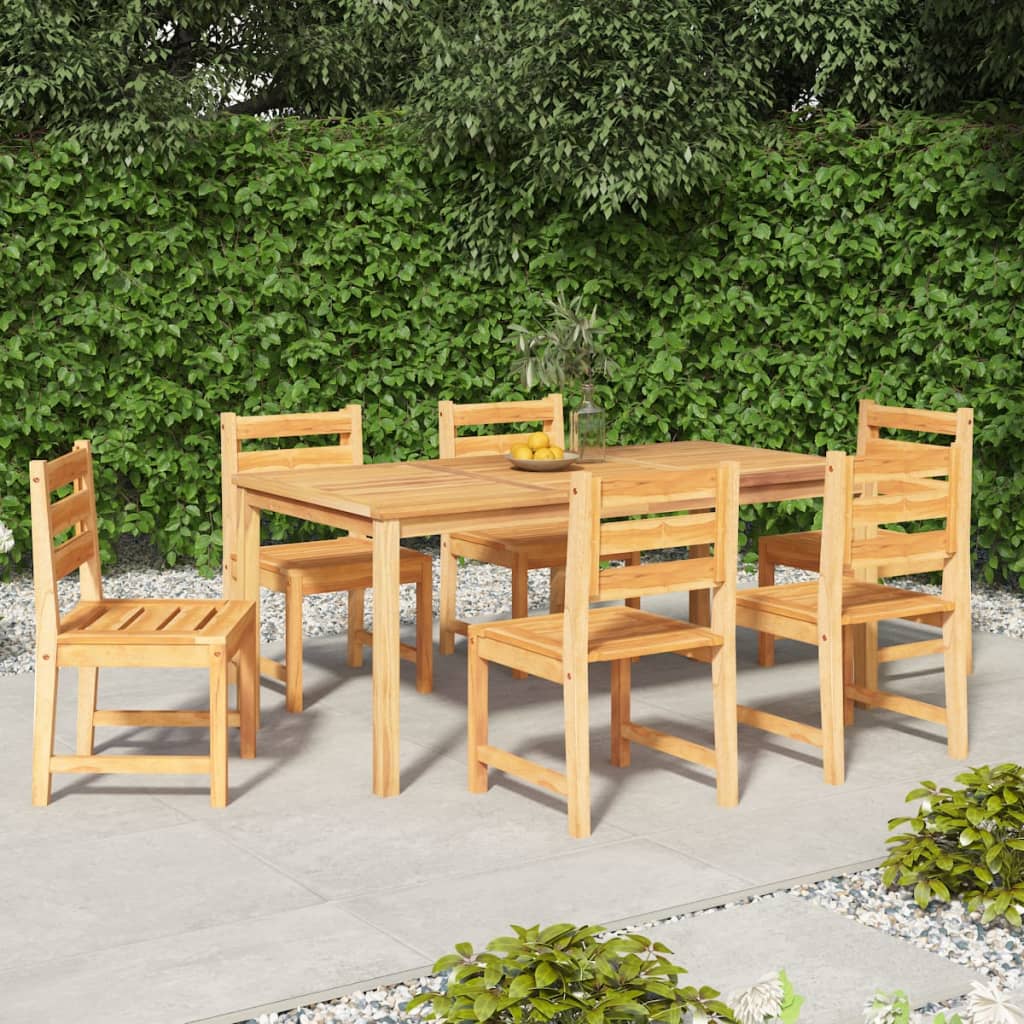 vidaXL 5-delige Tuinset massief teakhout
