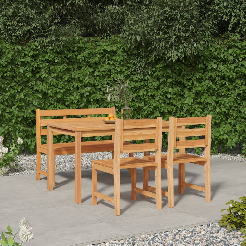vidaXL 5-delige Tuinset massief teakhout