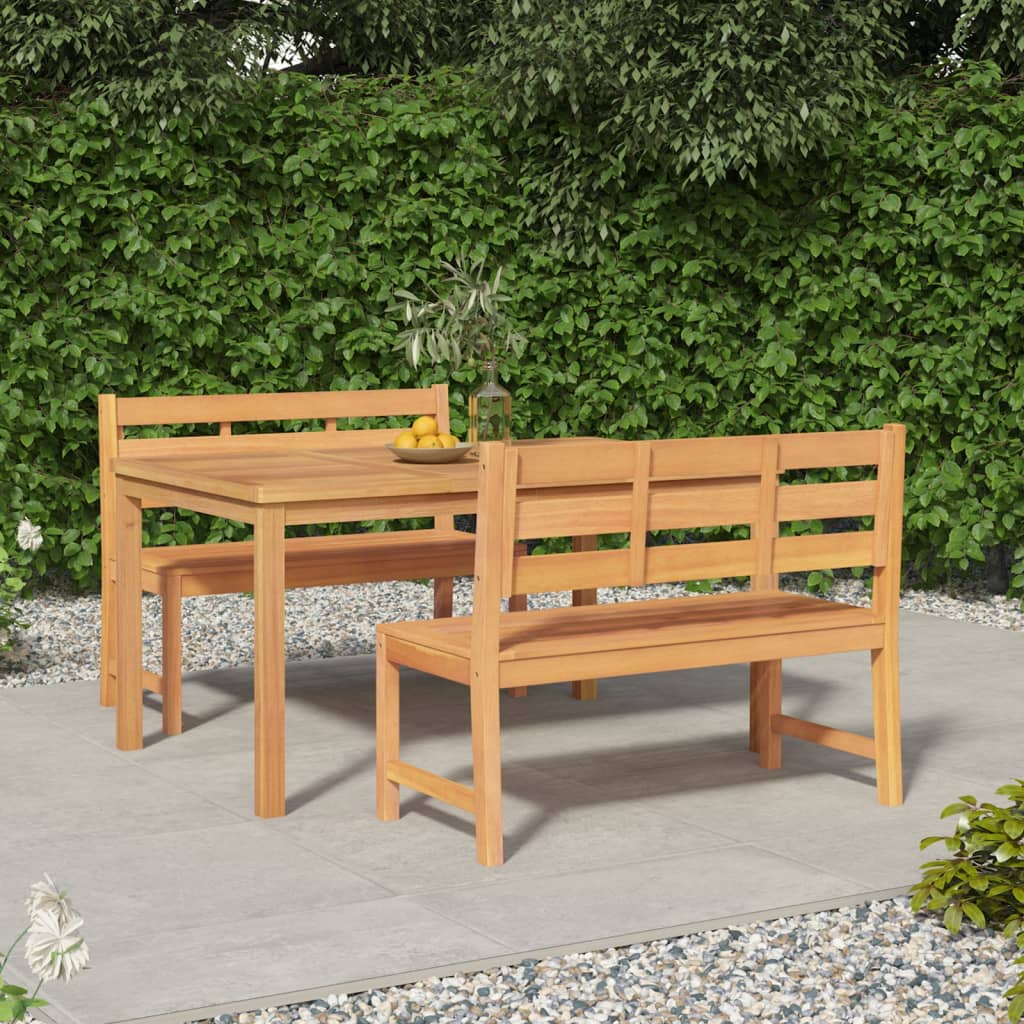vidaXL 5-delige Tuinset massief teakhout