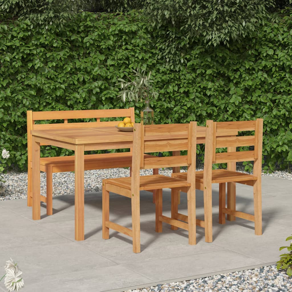 vidaXL 5-delige Tuinset massief teakhout