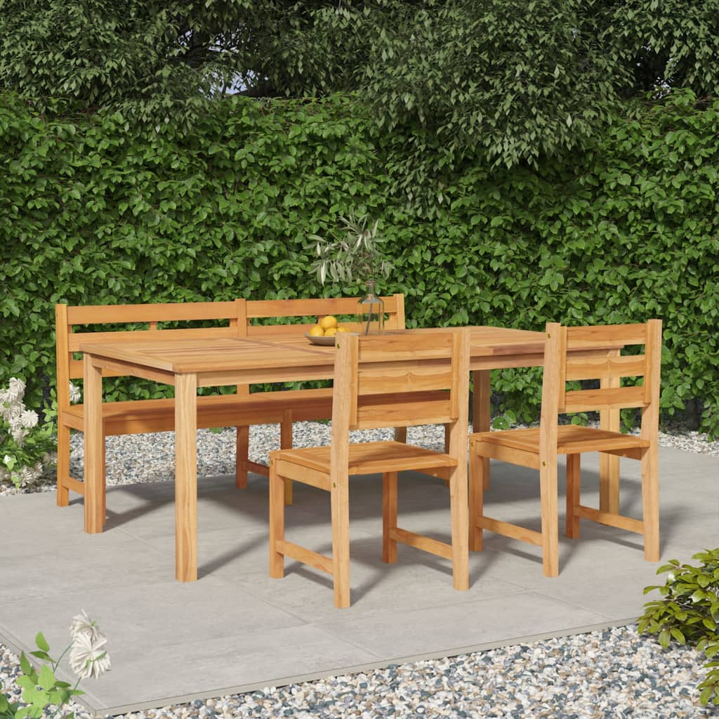 vidaXL 5-delige Tuinset massief teakhout