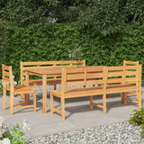 vidaXL 5-delige Tuinset massief teakhout