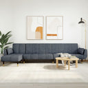 vidaXL L-Shaped Sofa Bed 275x140x70 cm Velvet Light Grey