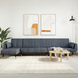 vidaXL L-Shaped Sofa Bed 275x140x70 cm Velvet Light Grey