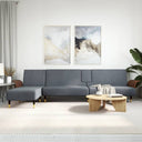 vidaXL L-Shaped Sofa Bed 279x140x70 cm Velvet Dark Grey