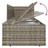 vidaXL 6-delige Loungeset met kussens poly rattan grijs