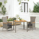 vidaXL Ensemble de jardin 3 pièces avec meubles en rotin poly