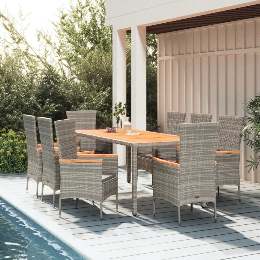 vidaXL Ensemble de jardin 3 pièces avec meubles en rotin poly