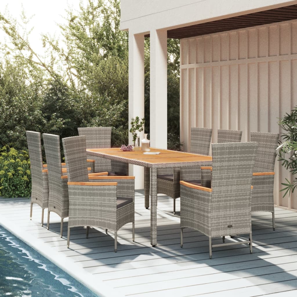 vidaXL Ensemble de jardin 3 pièces avec meubles en rotin poly