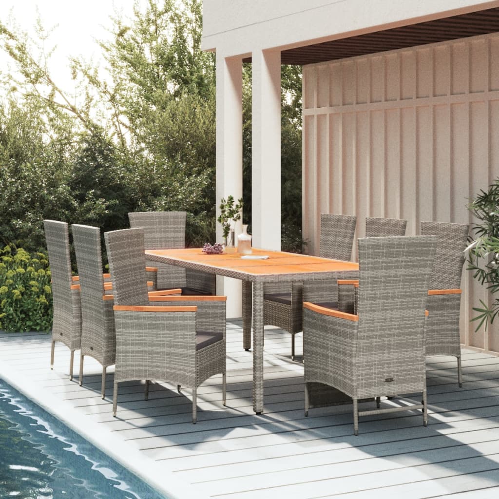 vidaXL Ensemble de jardin 3 pièces avec meubles en rotin poly