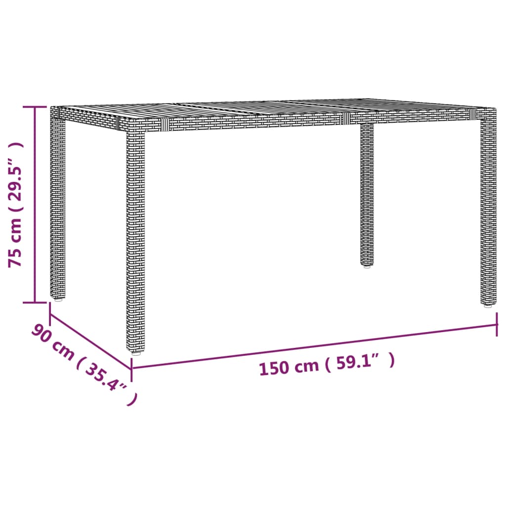 vidaXL 3-Piece Garden Lounge Set with Cushions Poly Rattan Grey